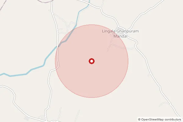 Map showing approximate area covered by Pincode 506175 — Narmetta B.O, Jangoan