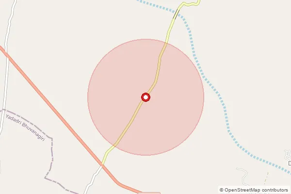 Map showing approximate area covered by Pincode 506302 — Mondrai B.O, Jangoan