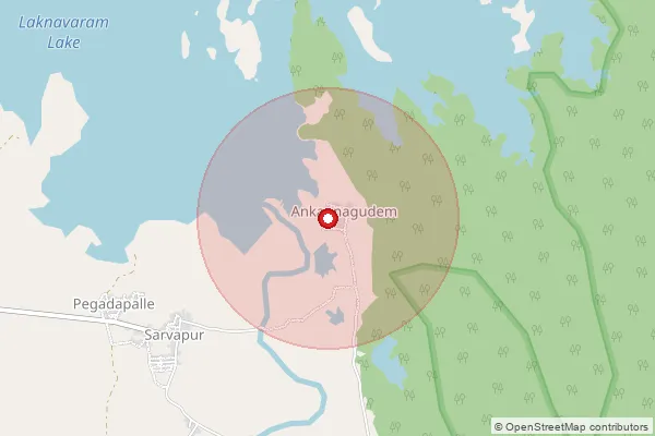 Map showing approximate area covered by Pincode 506352 — Potlapur B.O, Mulugu