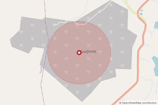 Map showing approximate area covered by Pincode 507103 — Penagadapa B.O, Bhadradri Kothagudem