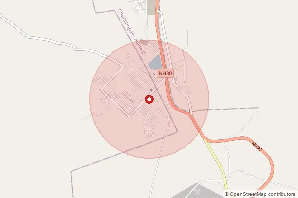 Map showing approximate area covered by Pincode 507119 — Rudrampur S.O, Bhadradri Kothagudem