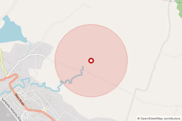 Map showing approximate area covered by Pincode 507123 — Bhagyanagar Thanda B.O, Bhadradri Kothagudem