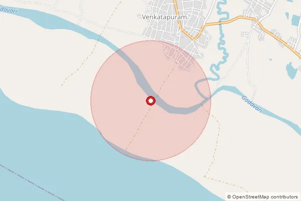 Map showing approximate area covered by Pincode 507136 — Patrapuram Bo, Mulugu