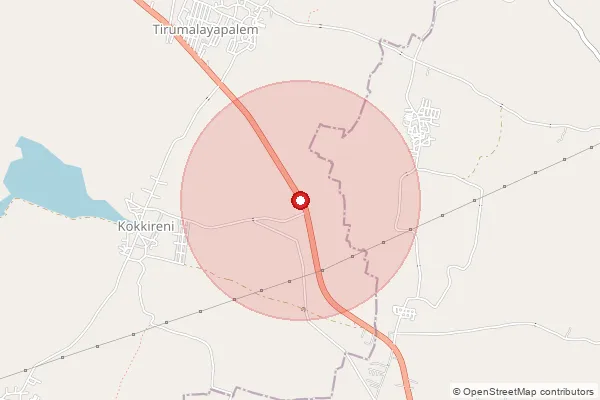 Map showing approximate area covered by Pincode 507163 — Gopalapuram B.O, Khammam