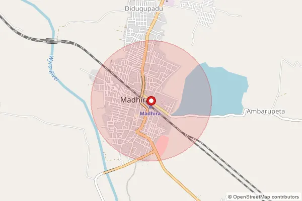 Map showing approximate area covered by Pincode 507203 — Chilkur B.O, Khammam