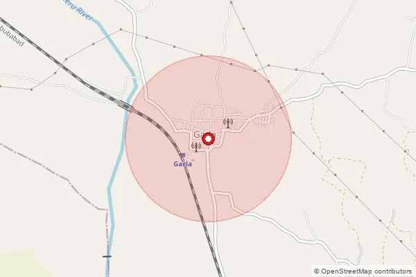 Map showing approximate area covered by Pincode 507210 — Gopalapuram B.O, Mahabubabad