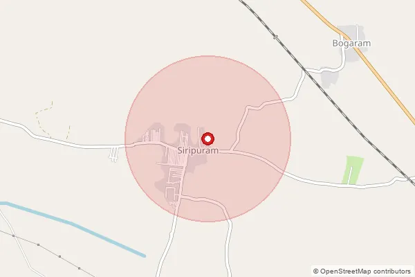 Map showing approximate area covered by Pincode 508113 — Suraram B.O, Yadadri Bhuvanagiri