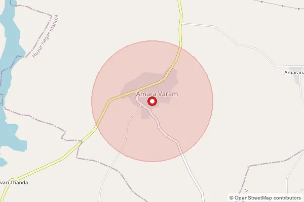 Map showing approximate area covered by Pincode 508204 — Karakkayala Gudem B.O, Suryapet