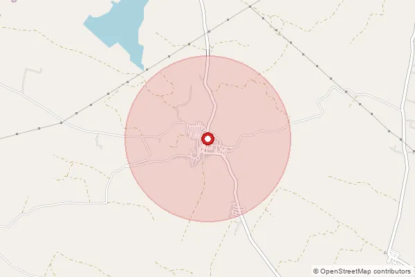 Map showing approximate area covered by Pincode 508205 — Dugenevally B.O, Nalgonda