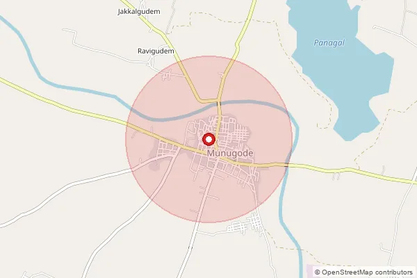 Map showing approximate area covered by Pincode 508244 — Narsinghpatla B.O, Nalgonda