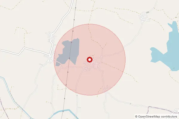 Map showing approximate area covered by Pincode 508247 — Indloor B.O, Nalgonda