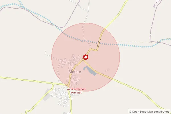 Map showing approximate area covered by Pincode 508277 — Chowllaramavaram B.O, Yadadri Bhuvanagiri