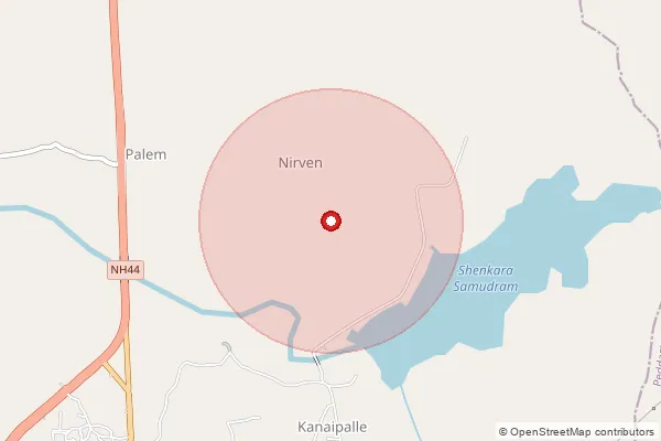 Map showing approximate area covered by Pincode 509106 — Gandhichowk, Wanaparthy