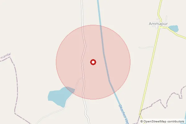 Map showing approximate area covered by Pincode 509110 — Madanapuram S.O, Wanaparthy