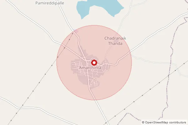 Map showing approximate area covered by Pincode 509130 — Nagal Kadmoor B.O, Wanaparthy