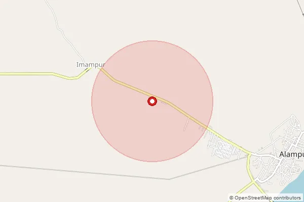 Map showing approximate area covered by Pincode 509152 — Bukkapur B.O, Jogulamba Gadwal