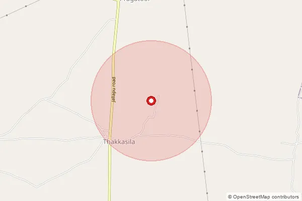 Map showing approximate area covered by Pincode 509153 — Marmungal B.O, Jogulamba Gadwal