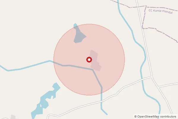 Map showing approximate area covered by Pincode 509353 — Kachwar B.O, Narayanpet