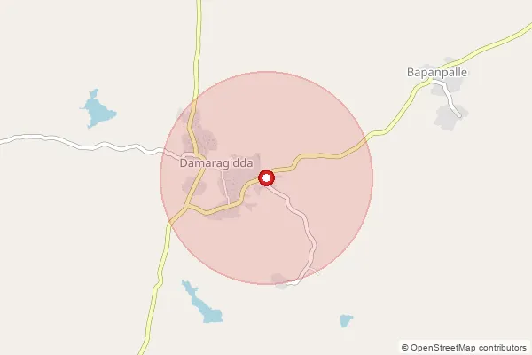 Map showing approximate area covered by Pincode 509407 — Bommanpad B.O, Narayanpet