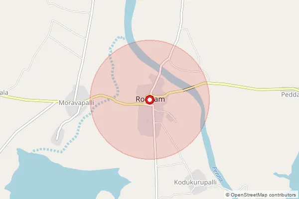 Map showing approximate area covered by Pincode 515123 — Roddam S.O, Sri Sathya Sai