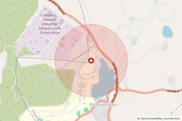 Map showing approximate area covered by Pincode 515251 — Nacin S.O, Sri Sathya Sai
