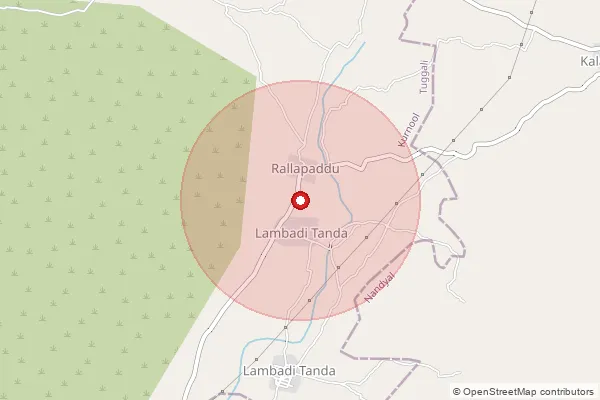 Map showing approximate area covered by Pincode 515401 — Konganapalli B.O, Anantapur
