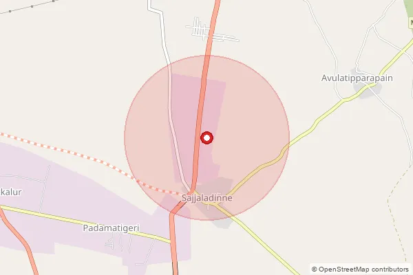 Map showing approximate area covered by Pincode 515413 — Bhogasamudram Project S.O, Anantapur