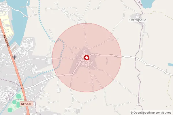 Map showing approximate area covered by Pincode 515425 — Nadimidoddi B.O, Anantapur
