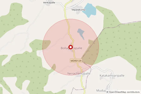 Map showing approximate area covered by Pincode 515521 — Gandlapenta S.O, Sri Sathya Sai