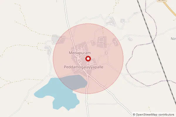 Map showing approximate area covered by Pincode 515651 — Medapuram S.O, Sri Sathya Sai