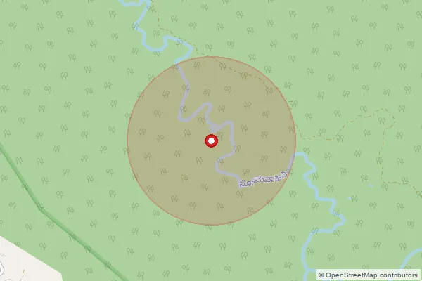 Map showing approximate area covered by Pincode 515711 — Karutlapalli B.O, Anantapur