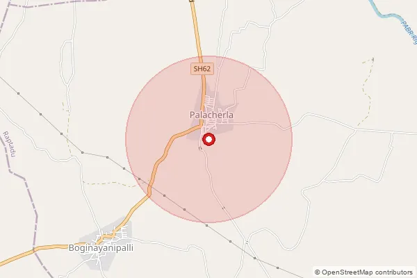 Map showing approximate area covered by Pincode 515722 — Hampapuram B.O, Anantapur