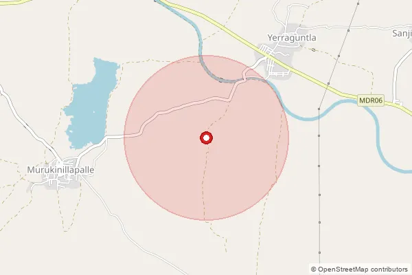 Map showing approximate area covered by Pincode 515731 — Marthadu B.O, Anantapur