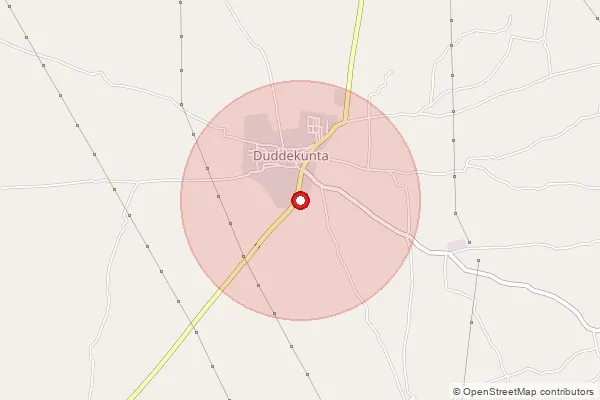 Map showing approximate area covered by Pincode 515741 — Nakkalapalli B.O, Anantapur