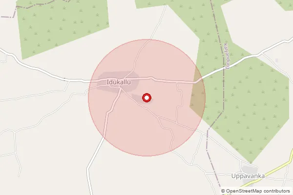 Map showing approximate area covered by Pincode 515763 — Theetakallu B.O, Anantapur