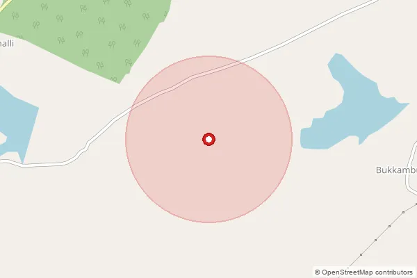 Map showing approximate area covered by Pincode 515863 — B.T.Project B.O, Anantapur