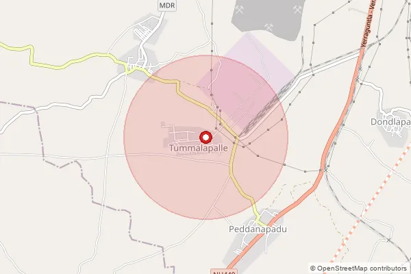 Map showing approximate area covered by Pincode 516311 — Krishna Nagar S.O (Cuddapah), Y.S.R.