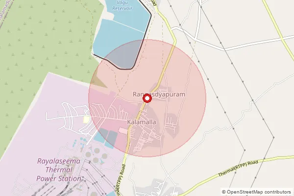 Map showing approximate area covered by Pincode 516312 — Illur B.O, Y.S.R.