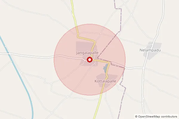 Map showing approximate area covered by Pincode 516411 — Peddapasupula S.O, Y.S.R.