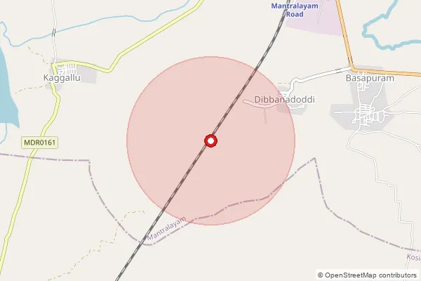 Map showing approximate area covered by Pincode 518411 — Konidela S.O, Nandyal