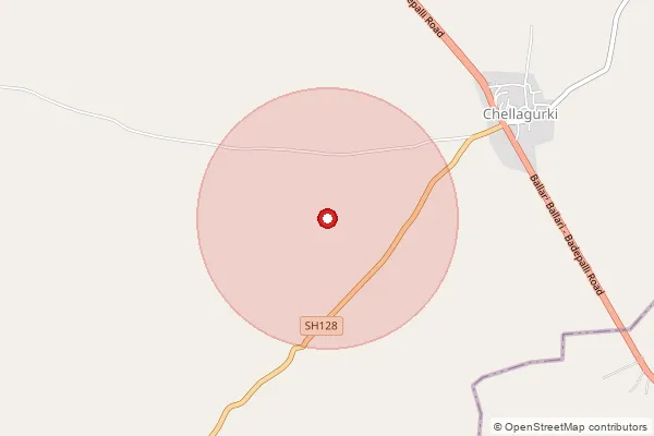 Map showing approximate area covered by Pincode 518464 — Kodumur S.O, Kurnool