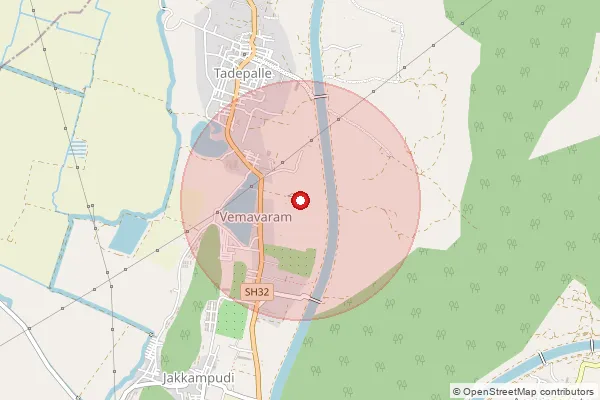 Map showing approximate area covered by Pincode 520012 — Kamakotinagar S.O, Ntr