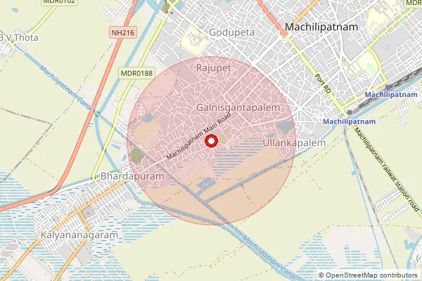 Map showing approximate area covered by Pincode 521003 — Chintaguntapalem S.O, Krishna