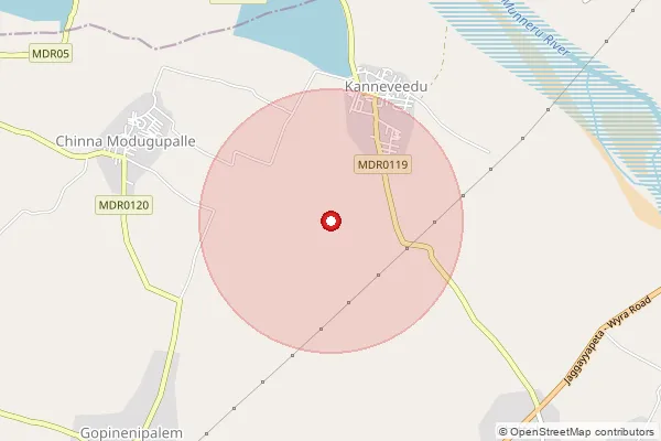 Map showing approximate area covered by Pincode 521178 — Bhimavaram B.O, Ntr