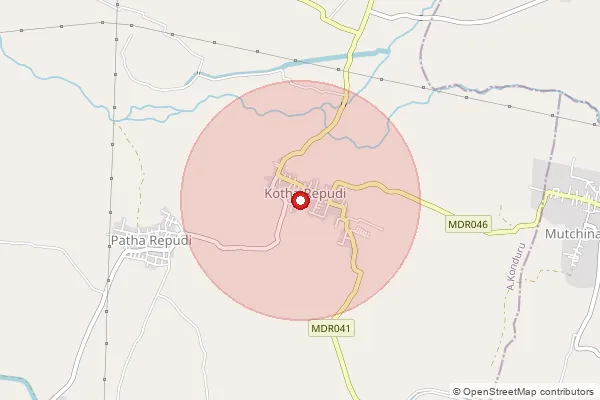 Map showing approximate area covered by Pincode 521226 — A.Konduru S.O, Ntr