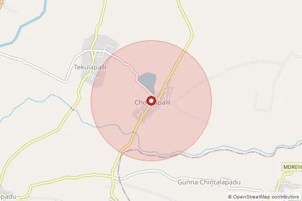 Map showing approximate area covered by Pincode 521227 — Vallampatla B.O, Ntr