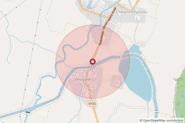 Map showing approximate area covered by Pincode 521229 — Duggiralapadu B.O, Ntr