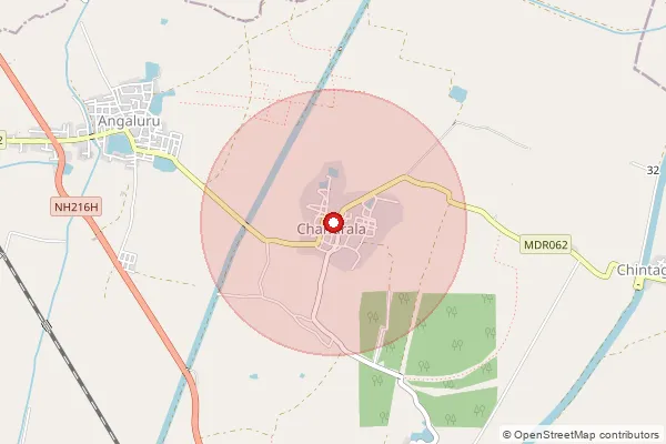 Map showing approximate area covered by Pincode 521330 — Serikalavapudi B.O, Krishna