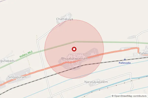 Map showing approximate area covered by Pincode 521340 — Seetanapalli B.O, Eluru