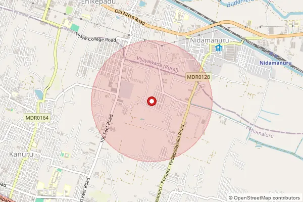 Map showing approximate area covered by Pincode 522004 — Guntur Collectorate S.O, Guntur